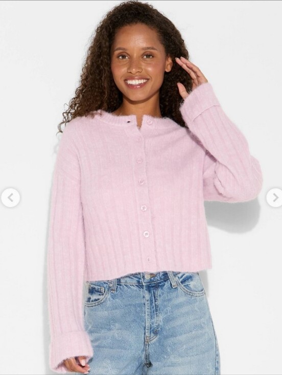 wild fable Sweaters - Wild Fable Ribbed Button Front Lavender Cardigan